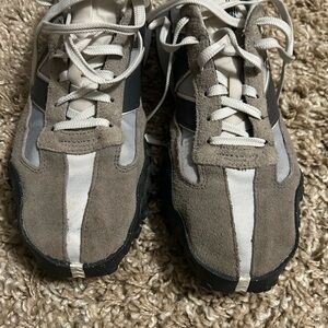 New Balance Tan and Gray Sneakers